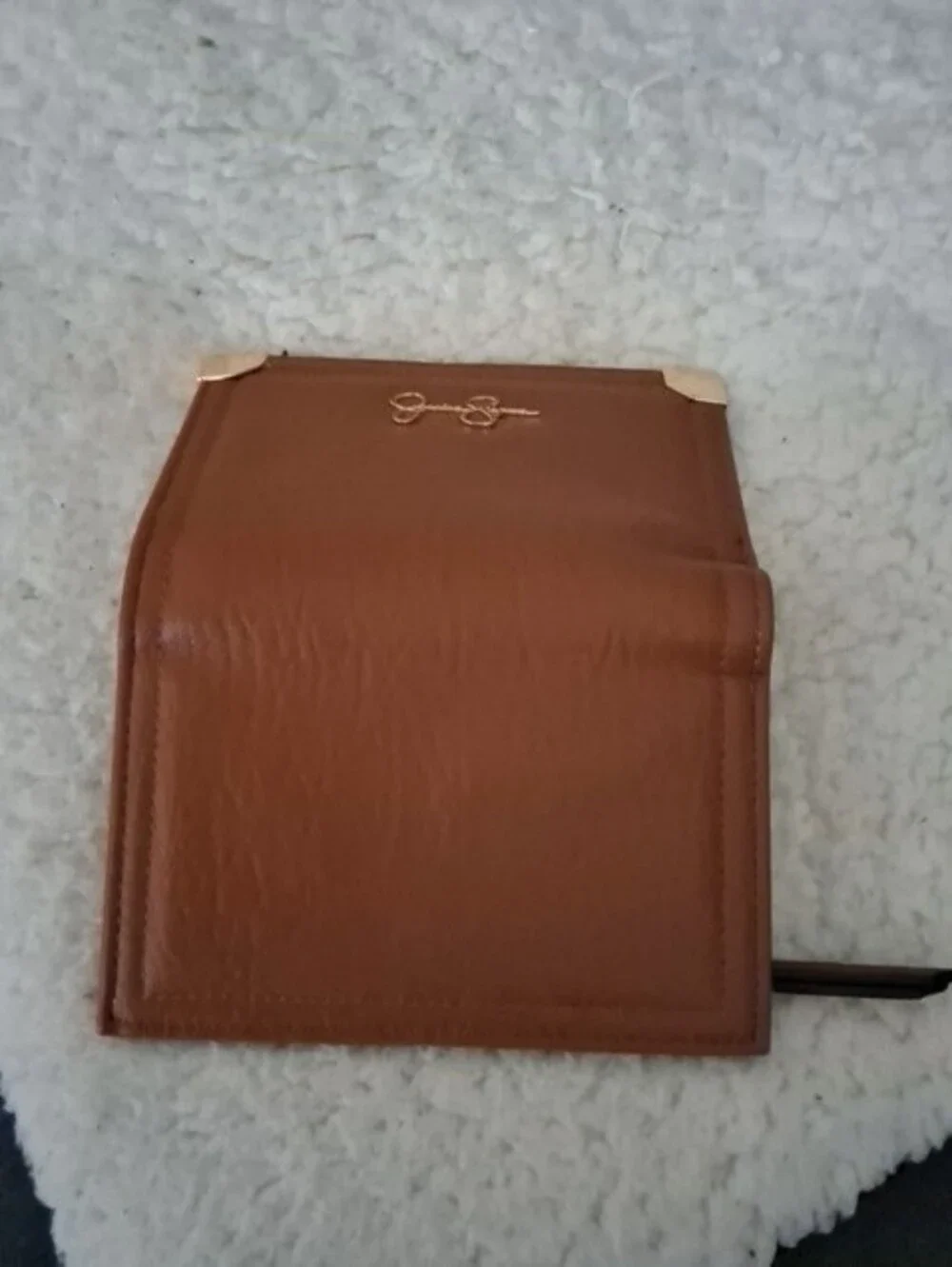 Jessica Simpson Brown Clutch Wallet 1 Zip, Cards, 2 Magnet Snap.  Never Used
